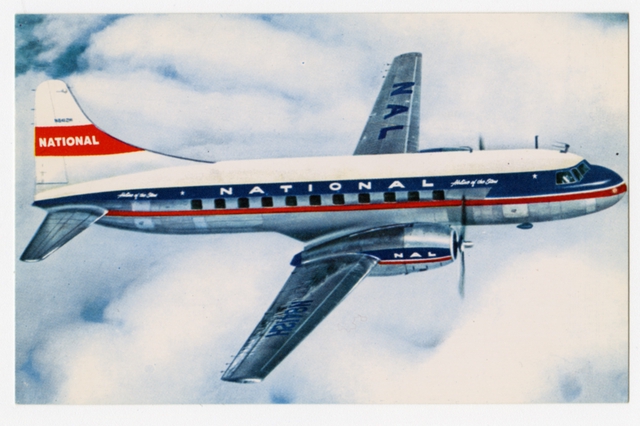Postcard: National Airlines, Convair 340