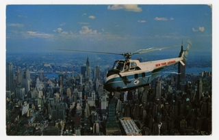 Image: postcard: New York Airways, Sikorsky S-55, helicopter, New York City