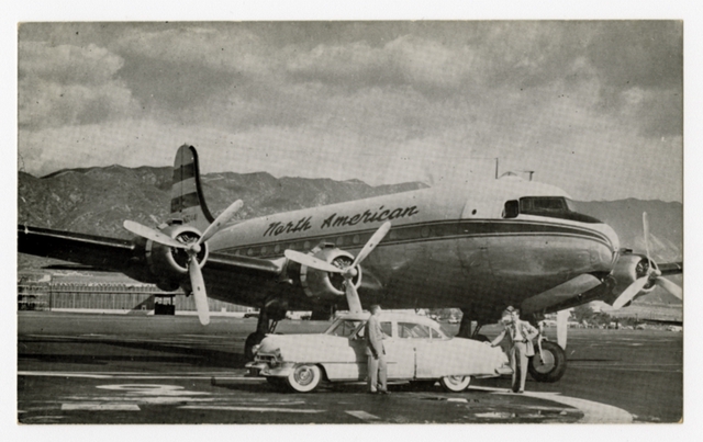 Postcard: North American Airlines, Douglas DC-6
