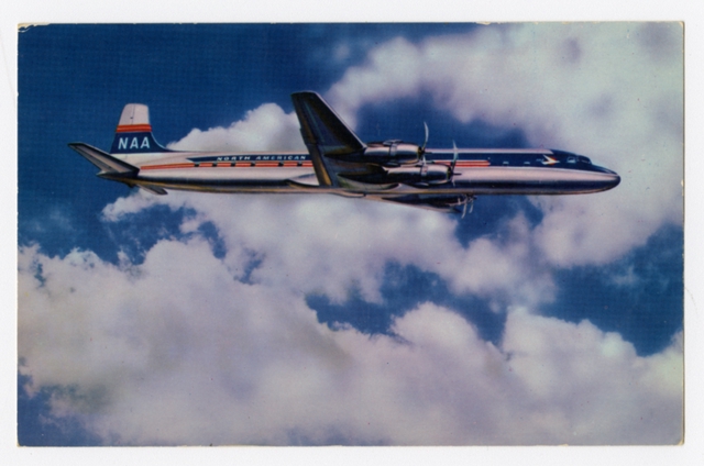 Postcard: North American Airlines, Douglas DC-6B