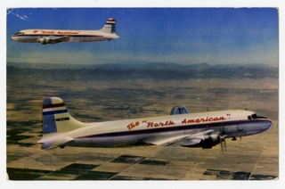Image: postcard: North American Airlines, Douglas DC-4