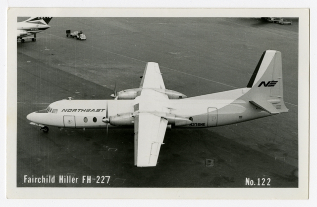 Postcard: Northeast Airlines, Fairchild FH-227B