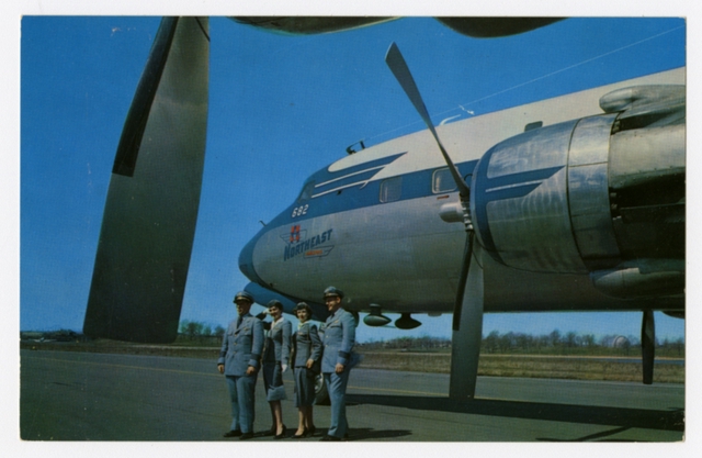 Postcard: Northeast Airlines, Douglas DC-6B