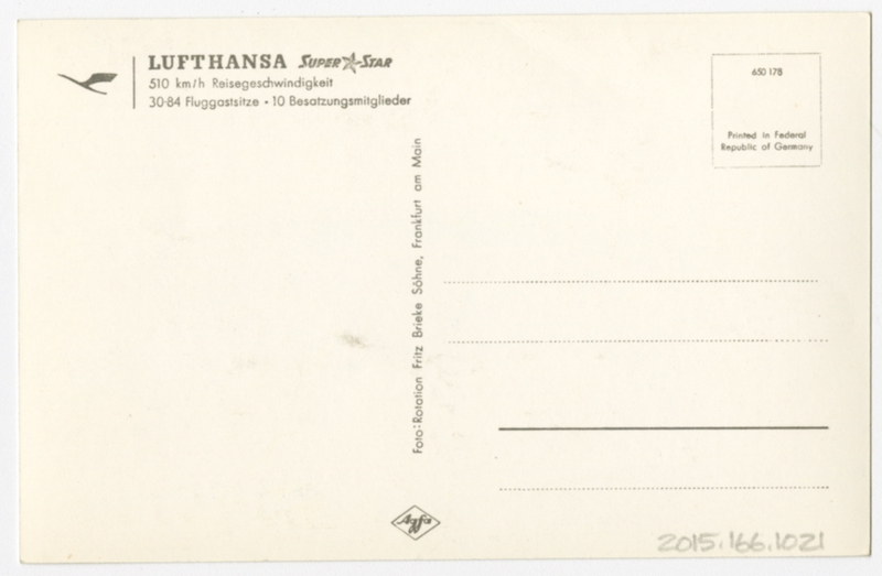 Image: postcard: Lufthansa, Lockheed L-1049 Constellation