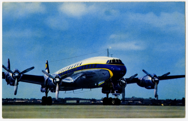 Image: postcard: Lufthansa, Lockheed L-1049 Constellation