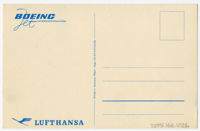 Image: postcard: Lufthansa, Boeing 707