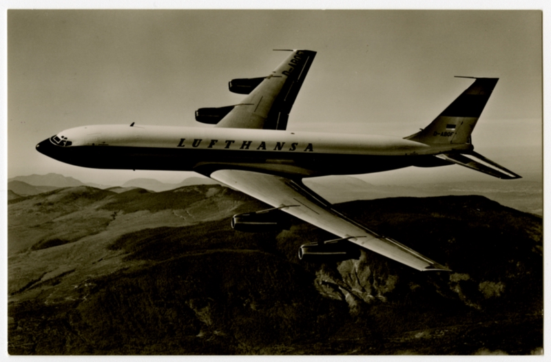 Image: postcard: Lufthansa, Boeing 707