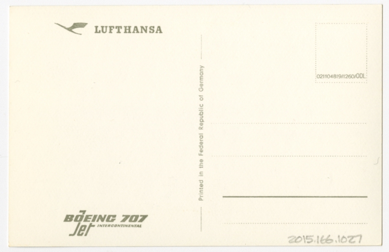 Image: postcard: Lufthansa, Boeing 707