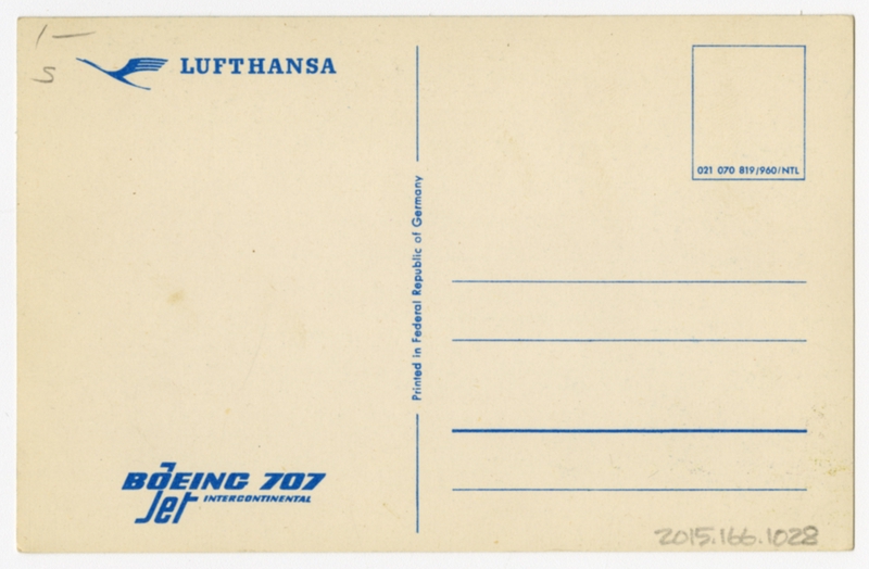 Image: postcard: Lufthansa, Boeing 707
