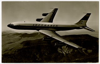 Image: postcard: Lufthansa, Boeing 707