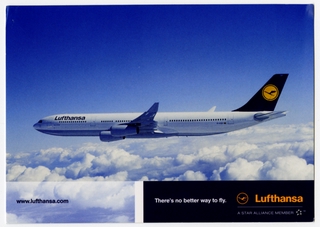 Image: postcard: Lufthansa, Airbus A340-300