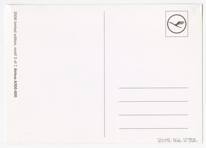 Image: postcard: Lufthansa, Airbus A300-600