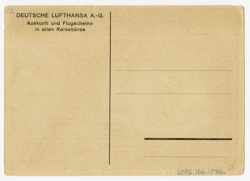 Image: postcard: Lufthansa, Junkers G.38