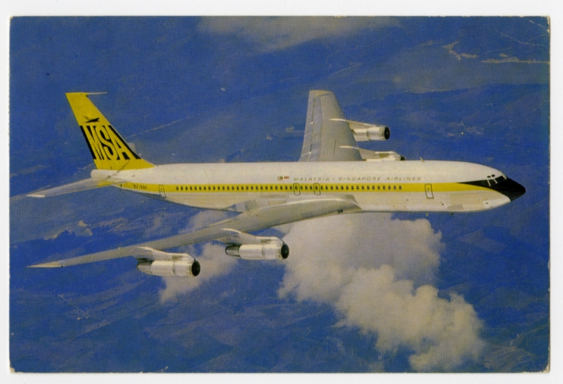 Image: postcard: Malaysia-Singapore Airlines, Boeing 707