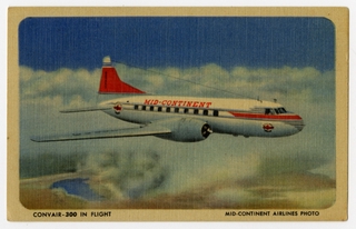 Image: postcard: Mid-Continent Airlines, Convair 300