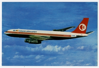 Image: postcard: Malaysian Airline System (MAS), Boeing 707
