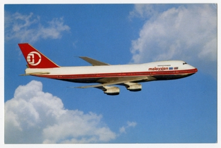 Image: postcard: Malaysian Airline System (MAS), Boeing 747