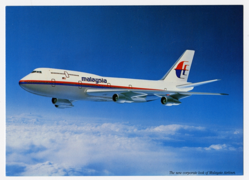 Image: postcard: Malaysian Airline System (MAS), Boeing 747