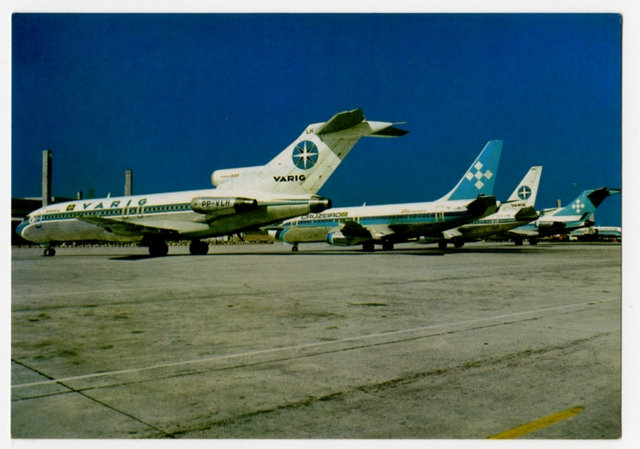 Postcard: VARIG, Cruzeiro Airlines, Boeing 727