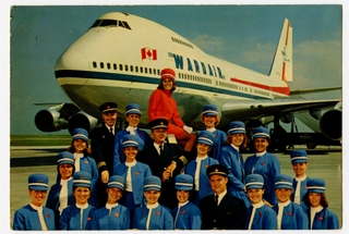 Image: postcard: Wardair, Boeing 747