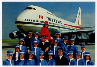 Image: postcard: Wardair, Boeing 747, Toronto Airport