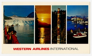 Image: postcard: Western Airlines, Alaska