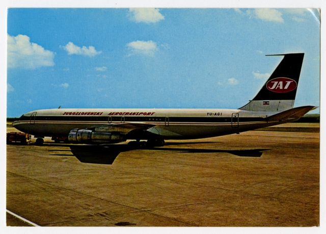 Postcard: JAT Yugoslav Airlines, Boeing 707