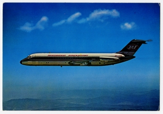 Image: postcard: JAT Yugoslav Airlines, Douglas DC-9