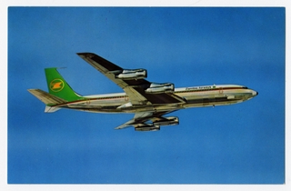 Image: postcard: Zambia Airways, Boeing 707-320C