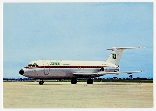 Image: postcard: Zambia Airways, BAC One-Eleven