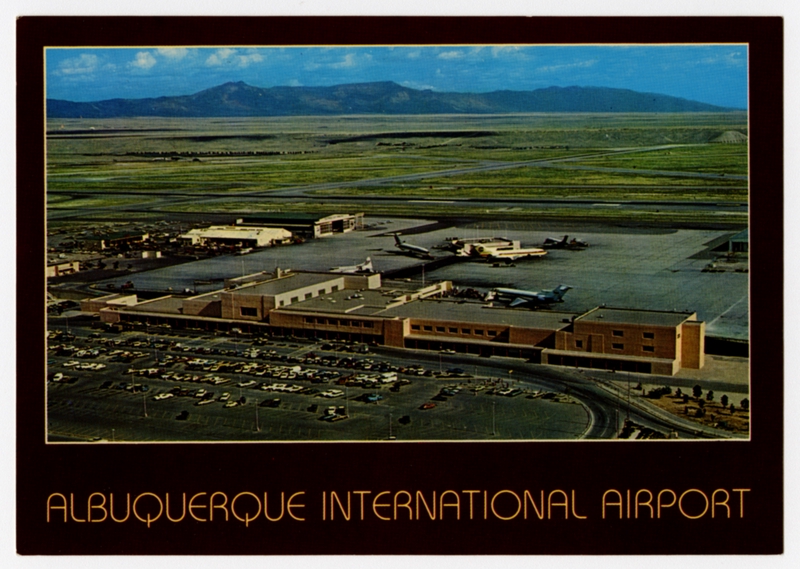 Image: postcard: Albuquerque International Airport, Boeing 727