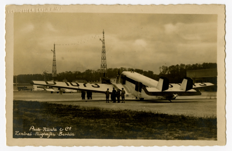 Image: postcard: Berlin Zentral Flughafen, Junkers G.31