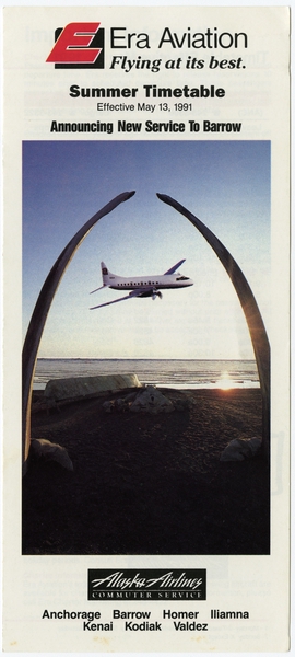 Image: timetable: Alaska Airlines, Era Aviation, summer schedule