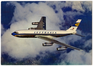 Image: postcard: Lufthansa, Boeing 720B