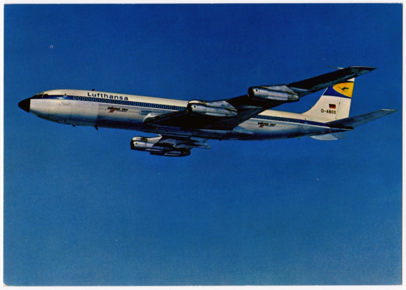 Image: postcard: Lufthansa, Boeing 707