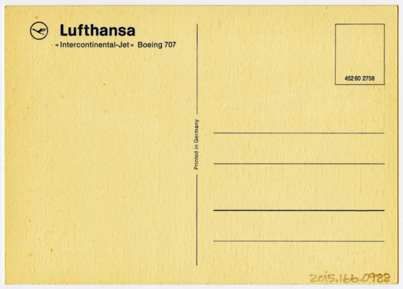 Image: postcard: Lufthansa, Boeing 707