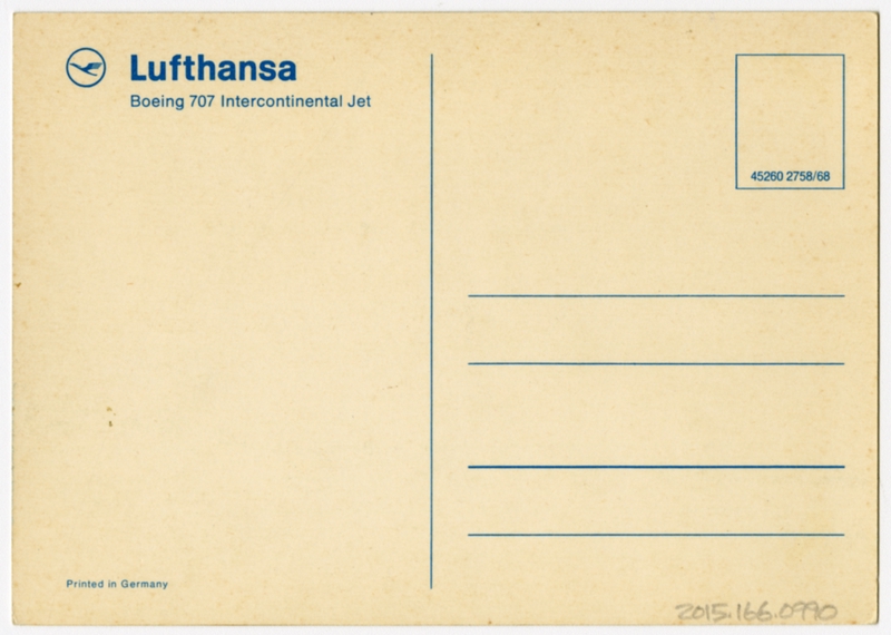 Image: postcard: Lufthansa, Boeing 707
