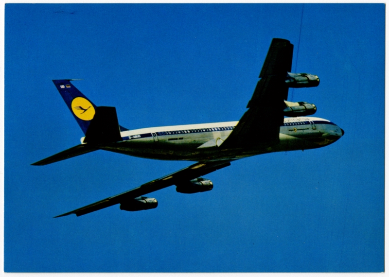 Image: postcard: Lufthansa, Boeing 707