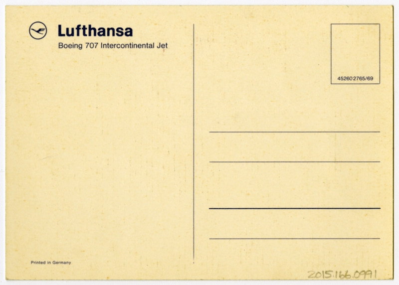 Image: postcard: Lufthansa, Boeing 707