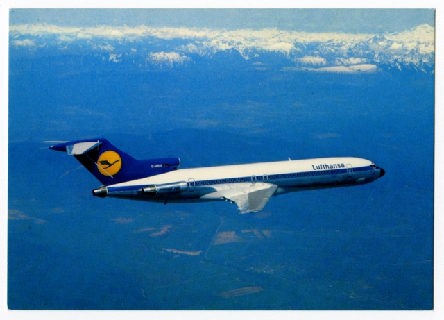 Postcard: Lufthansa, Boeing 727