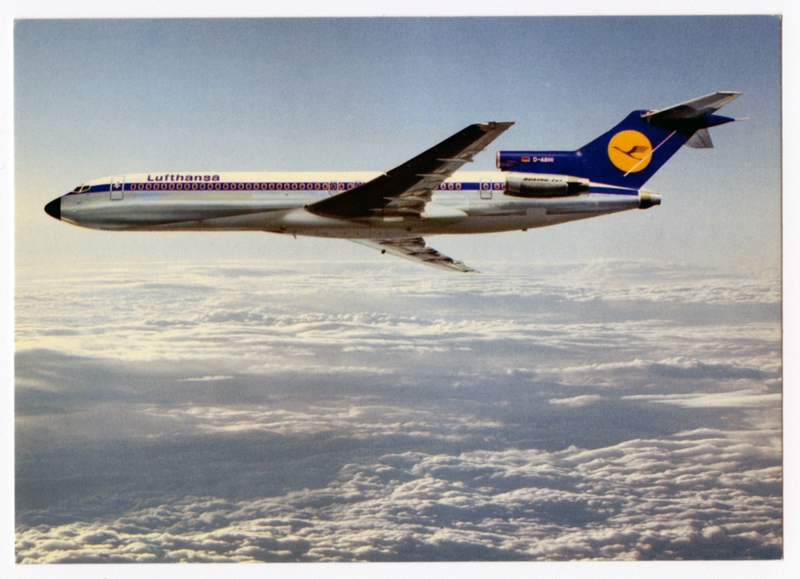 Image: postcard: Lufthansa, Boeing 727