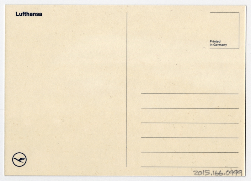 Image: postcard: Lufthansa, Boeing 747