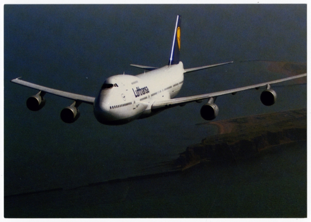 Postcard: Lufthansa, Boeing 747-200