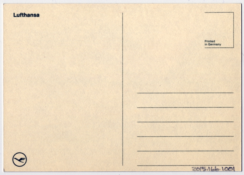 Image: postcard: Lufthansa, Boeing 747