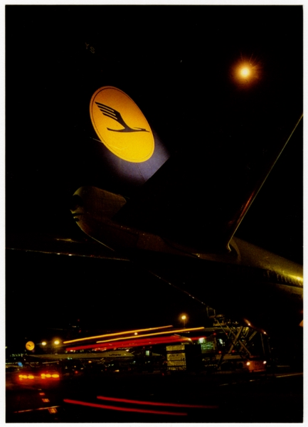 Image: postcard: Lufthansa, Boeing 747