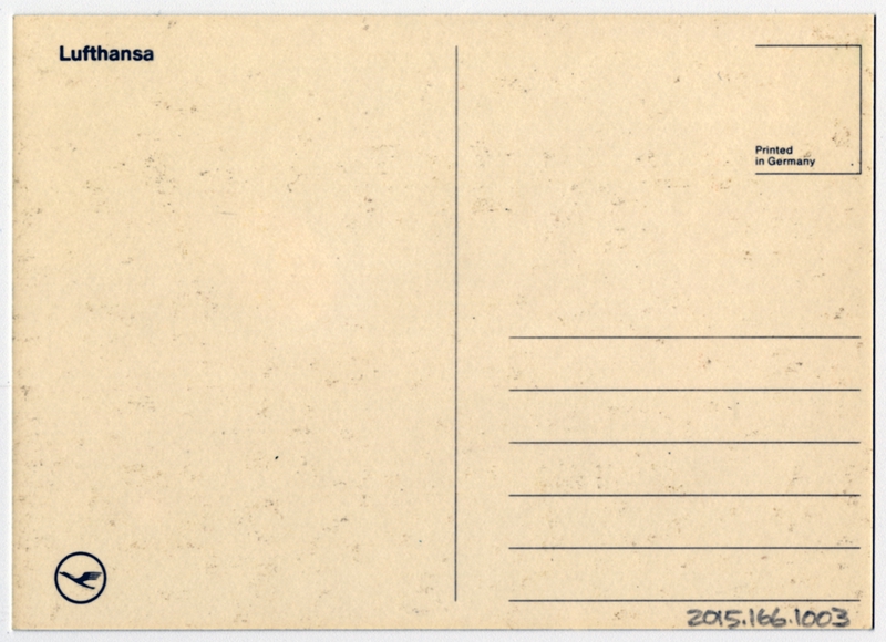 Image: postcard: Lufthansa, Boeing 747