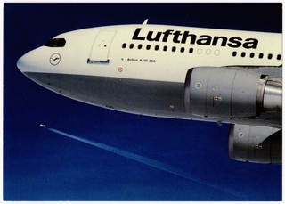 Image: postcard: Lufthansa, Airbus A310-300