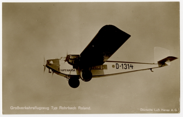 Postcard: Lufthansa, Rohrbach Ro VIII Roland