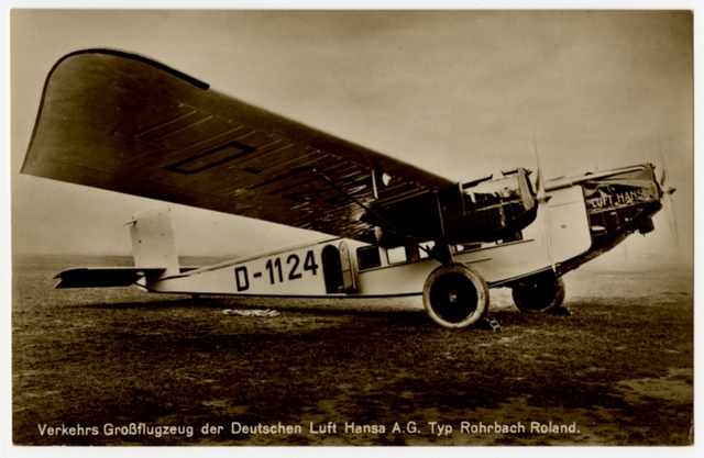 Postcard: Lufthansa, Rohrbach Ro VIII Roland