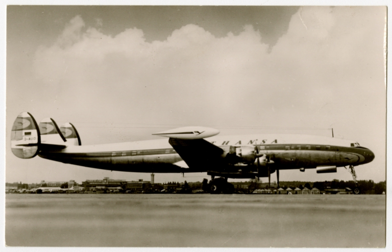 Image: postcard: Lufthansa, Lockheed L-1049 Constellation